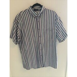 Vintage Madison Avenue Shirt Striped Short sleeve Button Up Men’s XL Pocket